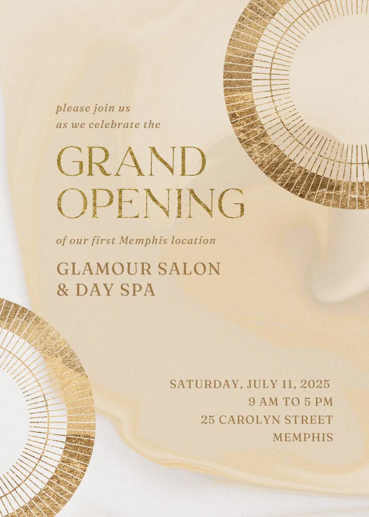 Golden dust - grand opening invitation